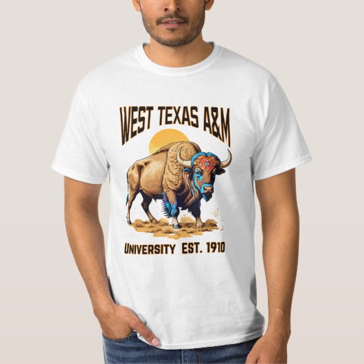 T-shirt WTAMU : West Texas Buffs (Devant)