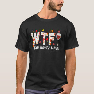 T-shirt wtf famille de dinde de vin Long Sleeve T Shirt