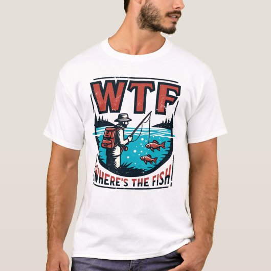 T-shirt WTF où est le poisson (Devant)