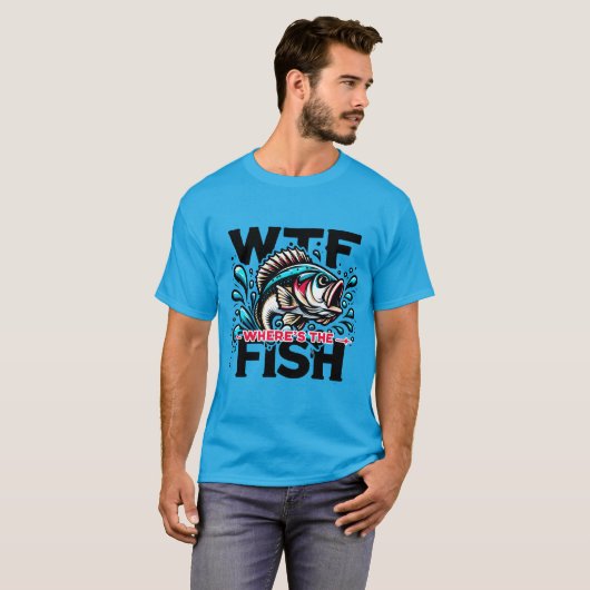 T-shirt WTF Où est le poisson ? (Devant entier)