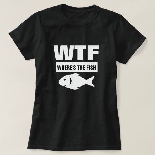 T-SHIRT WTF OÙ EST LE POISSON FUNNY SPOOF (Design devant)
