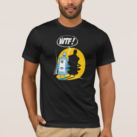 T-shirt WTF paint spray (Devant)