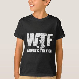 T-shirt Wtf Where&# s The Fish Men&# s Funky Fishing Gif