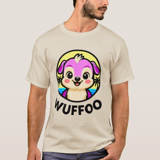 T-shirt Wuffoo Adventures Cute Kawaii Puppy animation logo (Devant)