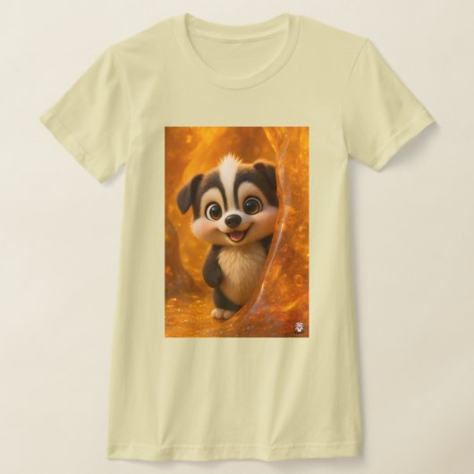 T-shirt Wuffoo Surffie Cute Kawaii Puppy Amber tee (Poser)
