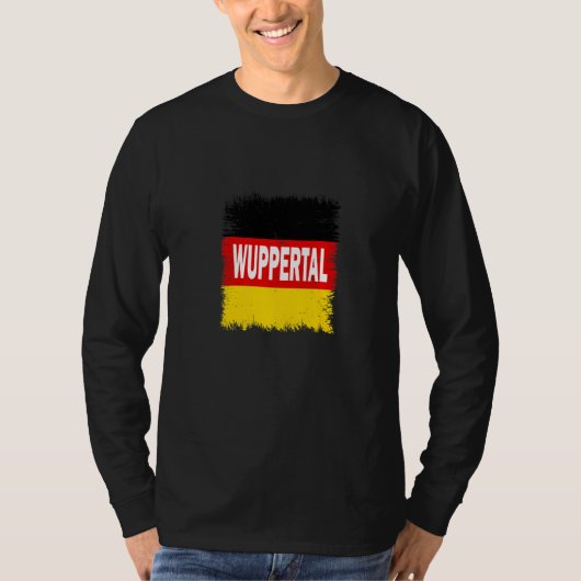 T-shirt Wuppertal  Germany With German Flag (Devant)