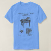 T-shirt Wurlitzer Piano Patent Black (2) (Design devant)