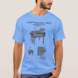 T-shirt Wurlitzer Piano Patent Black (2)