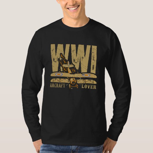 T-shirt WW1 Aircraft Lover  (Devant)