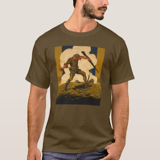 T-shirt WW1 Soldier Granade  (Devant)