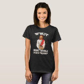 T-shirt WWJT What would Jesus throw funny pottery (Devant entier)
