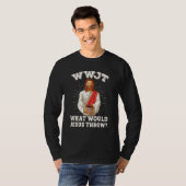 T-shirt WWJT What would Jesus throw funny pottery (Devant entier)