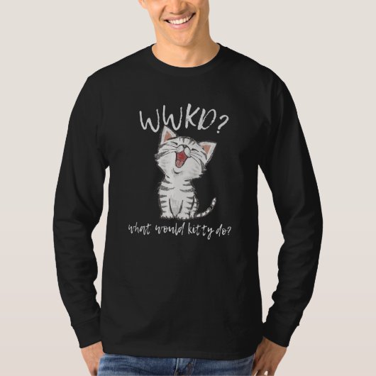 T-shirt WWKD Que ferait Kitty Cute Chat (Devant)