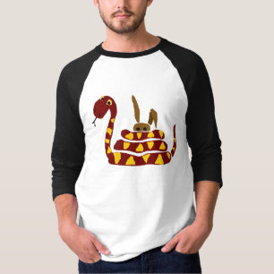 T-shirt WX- serpent drôle serrant la bande dessinée de