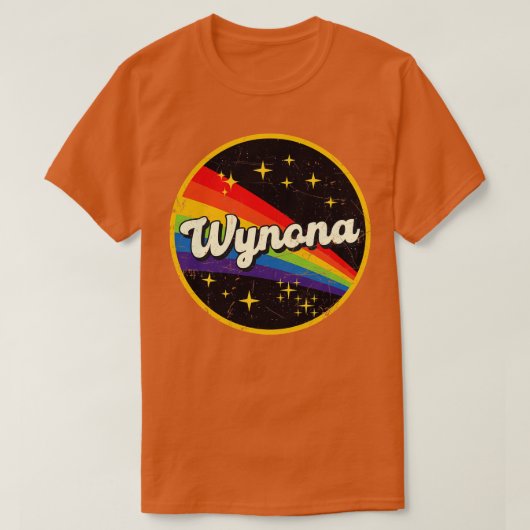 T-shirt Wynona Arc-en-ciel dans l'espace GrungeStyle Vinta (Design devant)