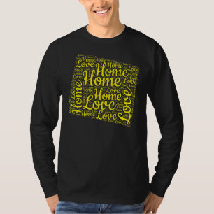 T-shirt Wyoming Home State Map Wy Love Type Gold Map Pres