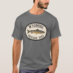 T-shirt Wyoming Jackson Hole Trout Fly Fishing Nature Outl