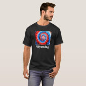 T-shirt Wyoming Tie Dye Red White Blue Patriotic (Devant entier)