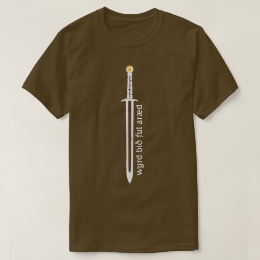 T-shirt Wyrd Bith Ful Araed Uhtred Sword (Design devant)