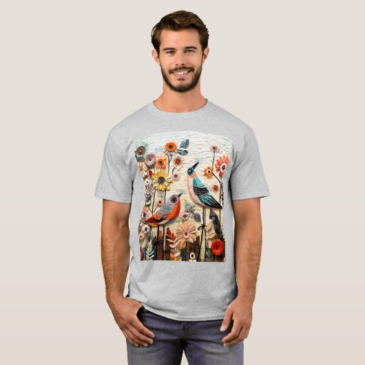T-shirt X9 design filigrané - Pour les fleurs d'amour des  (Devant entier)