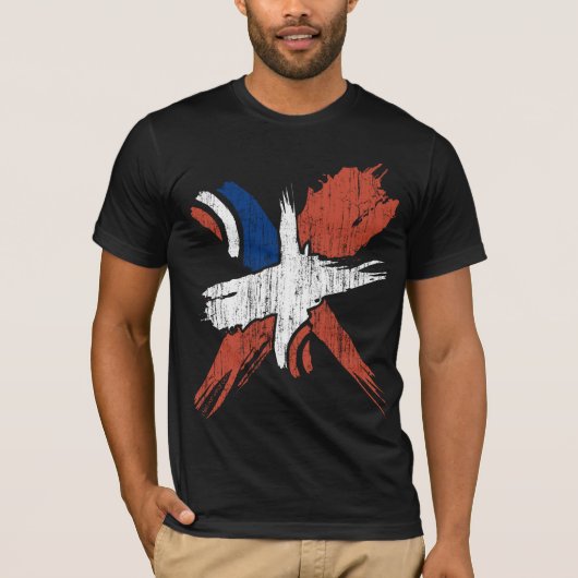 T-shirt X abstrait (cru) (Devant)