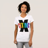 T-shirt X Citation Excitant Blanc Rainbow Lettres d'origin (Devant entier)