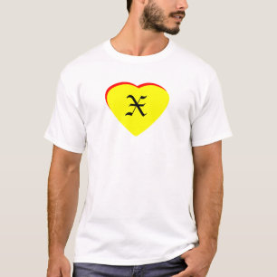 T-shirt "X" Coeur Jaune Rouge Faire-part de mariage Le MUS
