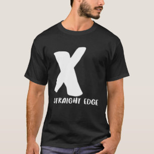 T-shirt X Stright Edge Hardcore Punk Rock Restez droit