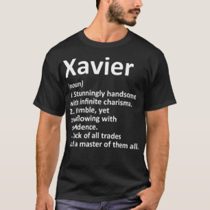 T-shirt XAVIER Définition Nom personnalisé Amusant Anniver