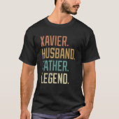 T-shirt Xavier Husband père légende Fête des pères Rétro (Devant)