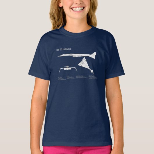 T-shirt XB-70 Valkyrie - Plan de plan d'avion ABD (Devant)