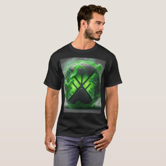 T-shirt Xbox : Propulsé par Neon (Devant entier)