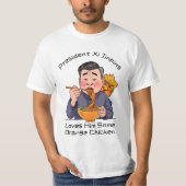 T-shirt Xi Jinping L'Aime Un Poulet Orange (Devant)
