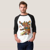 T-shirt Xiuhtecuthli - Mayan Aztec créateur dieu 01 (Devant entier)