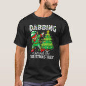 T-shirt Xmas Dab Elf Dabbing Around The Christmas Tree (Devant)