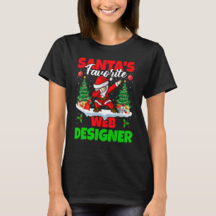 T-shirt Xmas Dabbing Père Noël Favori Web Er Noël