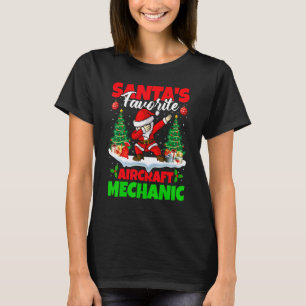 T-shirt Xmas Dabbing Père Noël Favoris Mécanique Aéronefs 