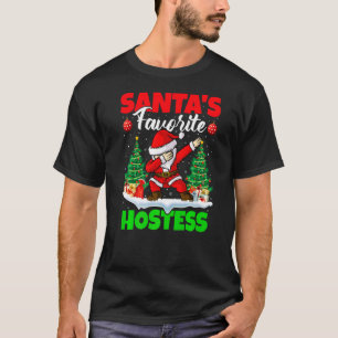 T-shirt Xmas Dabbing Père Noël S Favori Hostess Noël