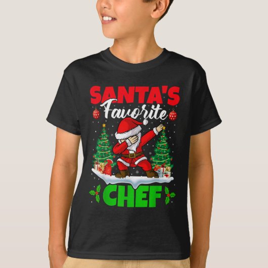 T-shirt Xmas Dabbing Santa's Favorite Chef Christmas (Devant)