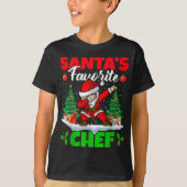 T-shirt Xmas Dabbing Santas Favorite Chef Christmas T Shir (Devant)