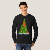 T-shirt Xmas Decorations Light Santa Pterodactyl Bird Chri (Devant entier)