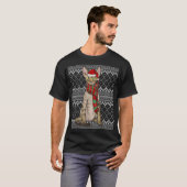 T-shirt Xmas Devon Rex Chat Santa Claus Casquette Ugly (Devant entier)