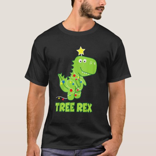 T-shirt Xmas Dinosaur Tree Rex Pajamas For Toddler Boys 1 (Devant)