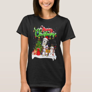T-shirt Xmas Éclairage Correspondance Père Noël Porté Coll