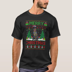 T-shirt Xmas Éclairage laide Allemand Pointeur court Chien