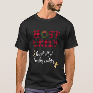 T-shirt Xmas Famille Tee Les Plus Susceptibles De Manger P