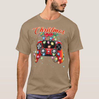 T-shirt Xmas Gamer, vidéo Jeu Cosole Noël lumières T-Sh