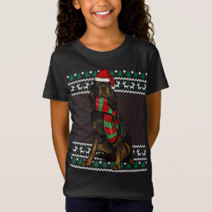 T-Shirt Xmas Gordon Setter Chien Santa Hat Vilain Noël
