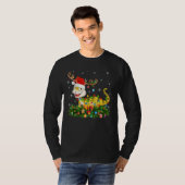 T-shirt Xmas Holiday Reindeer Hat Santa Lizard Christmas (Devant entier)