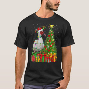 T-shirt Xmas Holiday Santa Muscovy Duck Bird Christmas Tre